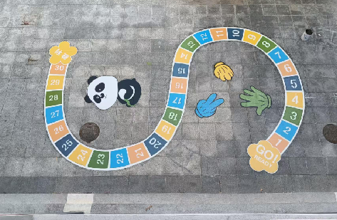  平利地面游戏彩绘