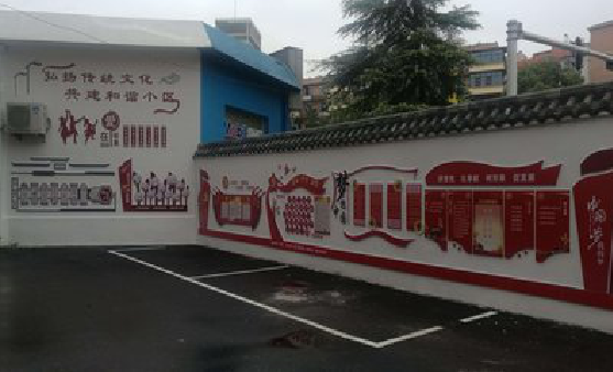  平利社区文化墙的创意设计。