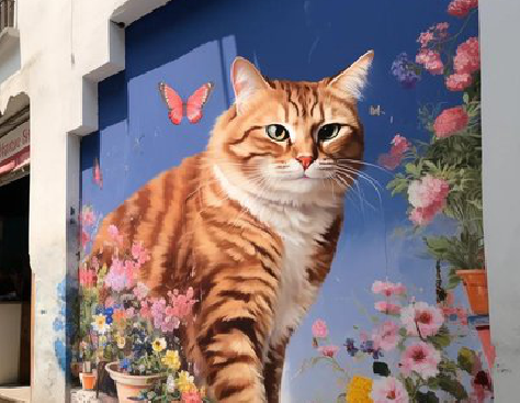  平利自己绘制有个性的手绘墙