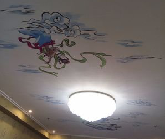  平利如何快速绘制天花板上的手绘墙？