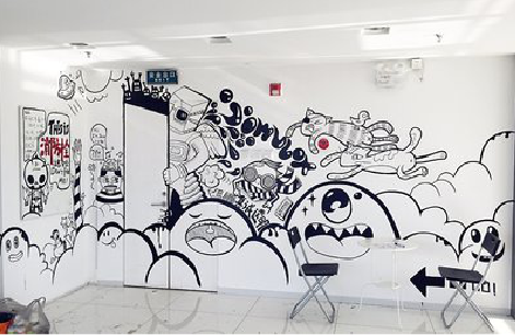  平利手绘墙并非传统涂鸦。